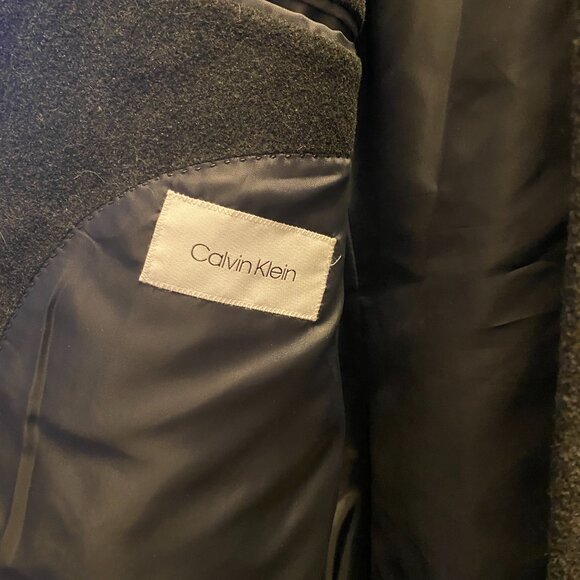 Men's W XLool Blend Dark Gray Overcoat - Size XL - Picture 3 of 3